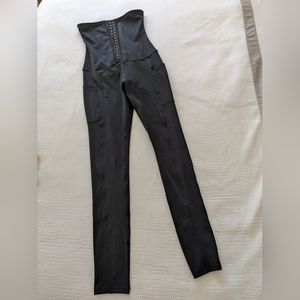 Errday Performance Wear Womens Small Leggings High Corset Waist Black Girdle